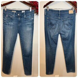 AG Adriano Schmied The BEAU Slouchy Skinny Mid Rise Jean Sz 25R Denim Blue